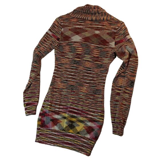 Rocawear Off The Shoulder Knit Top Medium Multicolor Striped Stretch Shawl Neck - Picture 3 of 16